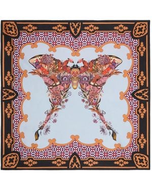 La DoubleJ Foulard Con Stampa Farfalla - Rosso