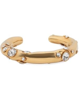 Dries Van Noten Crystal-Embellished Cuff Bracelet - Metallic