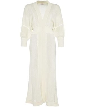 Eres Vestido Stella Con Cuello En V - Blanco