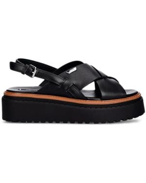 Liu Jo Crossover Flatform Sandals - Black