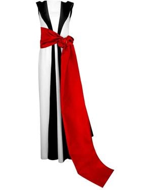Greta Constantine Okimma panelled maxi dress - Rot
