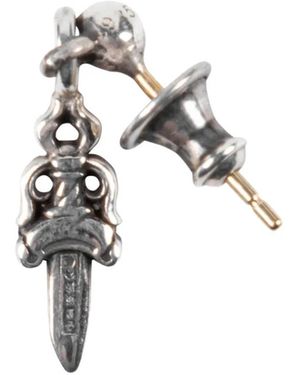 Chrome Hearts Stack Dagger Drop Earring - White
