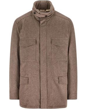 Loro Piana Flap-Pocket Cashmere Jacket - Brown