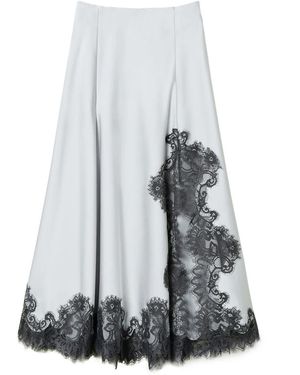 Twinset Gonna Midi Con Dettagli - Bianco