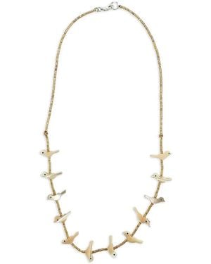 Madison Bird Fetish Necklace - White