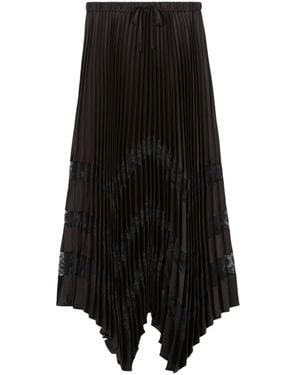 Claudie Pierlot Falda larga con encaje - Negro