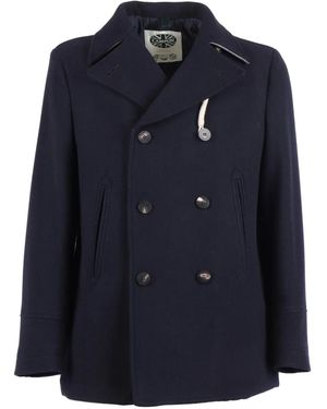 Camplin Doppelreihiger Mantel - Blau