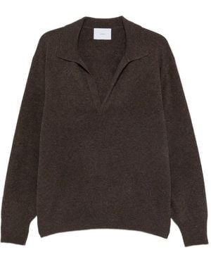 Ssstein V-Neck Jumper - Brown