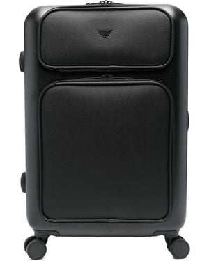 Emporio Armani Bolso de viaje con logo en relieve - Negro