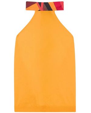 PUCCI Silk-Detail Top - Orange