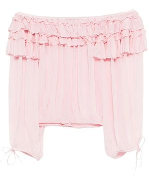 Cynthia Rowley Ruffled Blouse - Pink