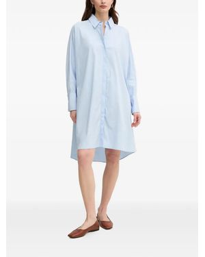 Mos Mosh Collared Asymmetric Shirt Dress - Blue