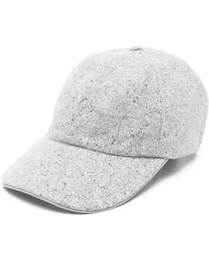 Eleventy Textured-Finish Baseball Cap - White