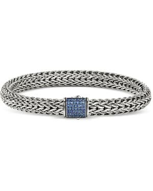John Hardy Sterling Zilveren Icon Armband Met Saffier - Wit