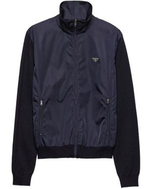 Prada Cárdigan con cremallera - Azul