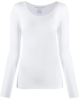 Majestic Filatures Fitted Jersey Top - White
