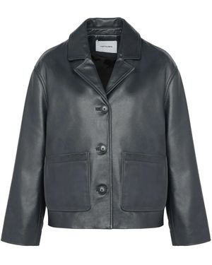 Yves Salomon Leather Jacket - Black