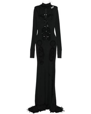 Loulou Cut-Out Embellished Maxi Dress - Black