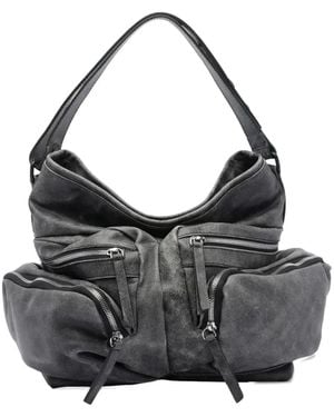 Vic Matié Borsa A Spalla Con Zip - Nero