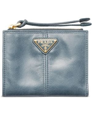 Prada レザー 財布 S - ブルー
