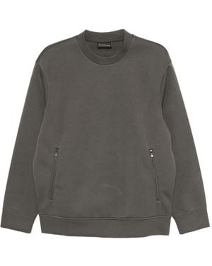 Emporio Armani Sweater Met Ritszak - Grijs