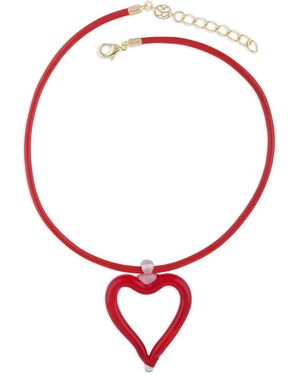 SANDRALEXANDRA Collier Xl Heart Of Glass En Corde - Rouge