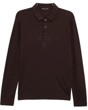 Michael Kors Logo-Embroidered Polo Shirt - Brown