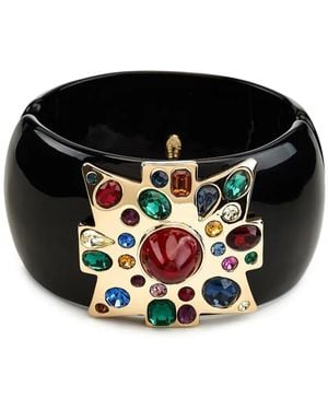 Kenneth Jay Lane Rubinarmband Mit Kreuzmotiv - Schwarz