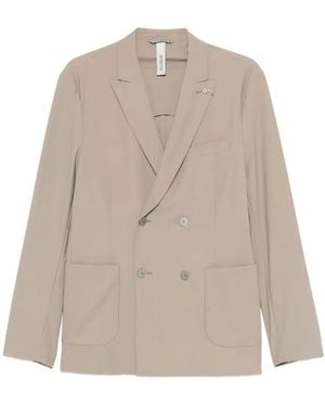 DISTRETTO 12 Active Double-Breasted Jacket - Natural