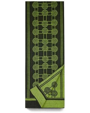 Shanghai Tang Live Long And Prosper Scarf - Green