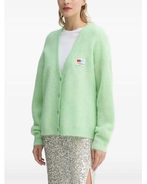 American Vintage ロゴパッチ カーディガン - グリーン