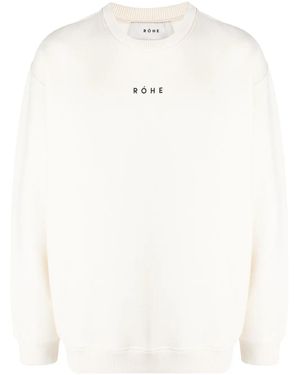 Rohe Logo-Print Long-Sleeved Sweatshirt - White