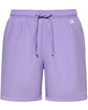 MC2 Saint Barth Costume Da Bagno Con Logo E Coulisse - Viola