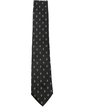 Emporio Armani Krawatte mit Rautenmuster - Weiß