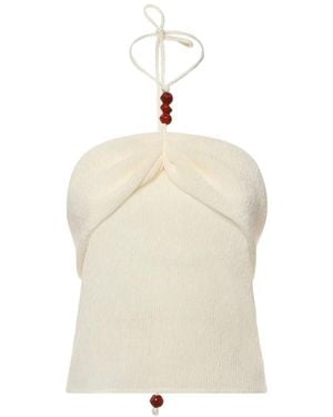 Magda Butrym Halterneck Top - White