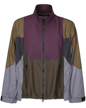 Sacai Patchwork Lightweight Jacket - Purple