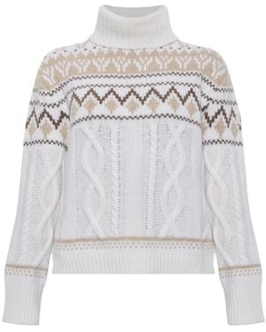 Bogner Lorely Cable-Knit Sweater - White