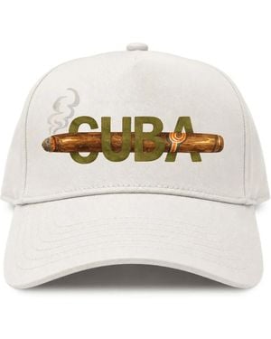 Melt Graphic-Print Baseball Cap - Natural