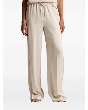 Vince Drawstring Wide-Leg Track Trousers - Natural