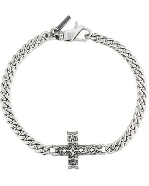 Emanuele Bicocchi Chain Notre-dame Cross Bracelet - ホワイト