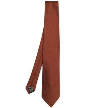 Tom Ford Micro-Patterned Silk Tie - Brown