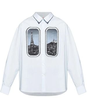 KENZO Graphic-Print Shirt - White