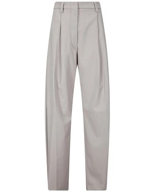 Thelatest Pleated Tailored Trousers - Grey