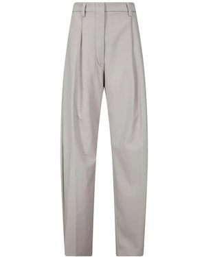 Thelatest Pleated Tailored Trousers - Grey
