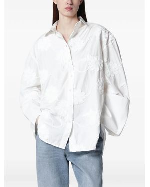 Rota Floral-Embroidered Shirt - White