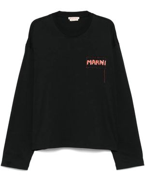 Marni Logo-Patch T-Shirt - Black