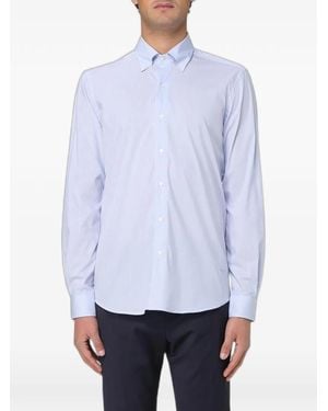 Fay Button-Down Collared Shirt - White