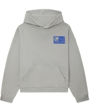 we11done Sudadera con capucha y estampado gráfico - Gris
