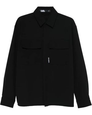 KARL LAGERFELD Chest-Pockets Shirt - Black