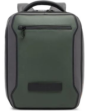 Piquadro Logo-Patch Expandable Backpack - Green